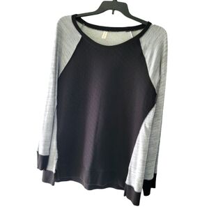 Exertek women's two tone side slit long length sweat shirt size XL